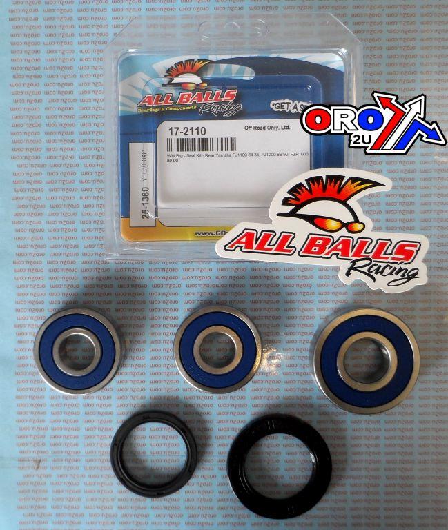 WHEEL BEARING KIT REAR 84-90 YAM FZR1000/FJ1100/1200, ALLBALL 25-1360 ROAD