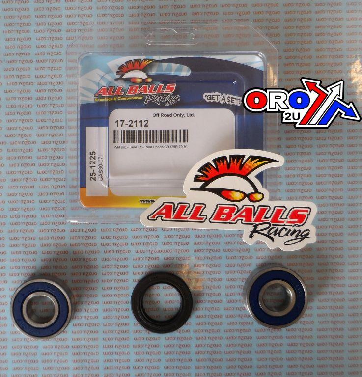 WHEEL BEARING KIT REAR 79-81 HON CR125R, ALLBALLS 25-1225 DIRT
