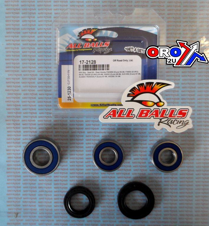 WHEEL BEARING KIT REAR 87-12 HON FMX/FX/NX/XLR/XL/XR, ALLBALLS 25-1230 ROAD
