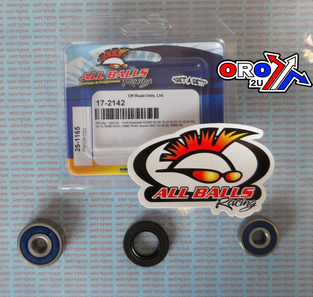 WHEEL BEARING KIT FRONT 79-22 KAW/SUZ 60-110, ALLBALLS 25-1165 DIRT