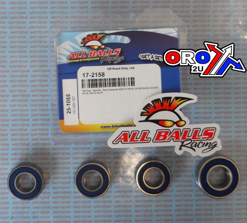 WHEEL BEARING KIT REAR 80-05 KAW KDX/KL/KLR, ALLBALLS 25-1055 ROAD/DIRT