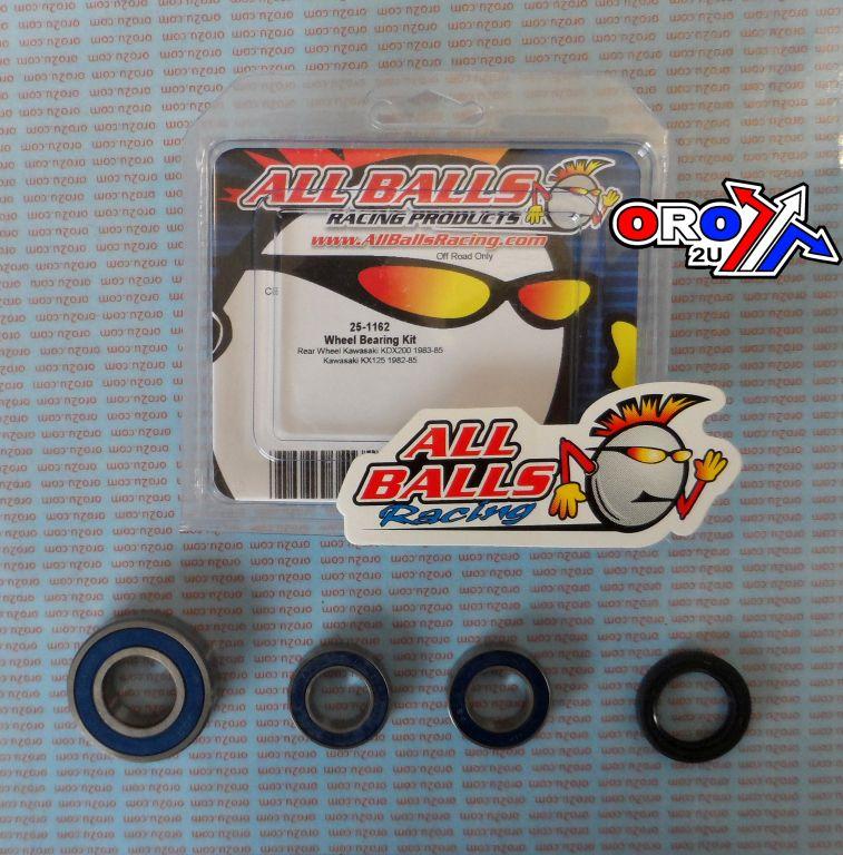 WHEEL BEARING KIT REAR 83-85 KAW KX125/KXD200, ALLBALLS 25-1162 ROAD/DIRT