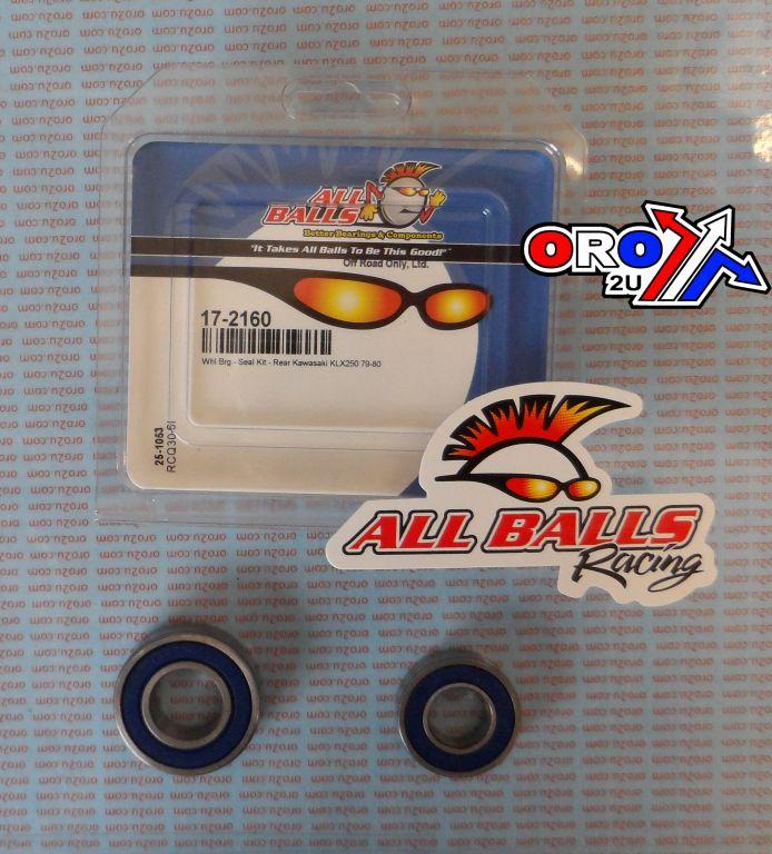 WHEEL BEARING KIT REAR 79-80 KAW KLX 250, ALLBALLS 25-1053 ROAD/DIRT