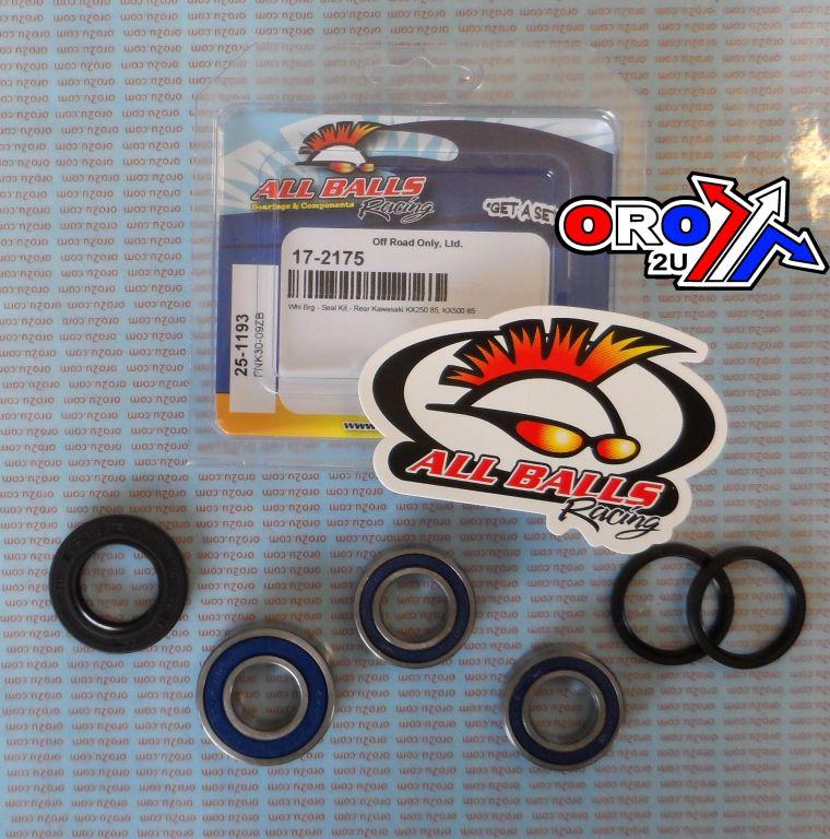 WHEEL BEARING KIT REAR 1985 KAW KX250/500, ALLBALLS 25-1193 DIRT