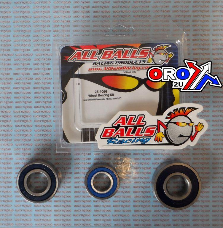 WHEEL BEARING KIT REAR 87-22 KAW KL650/KLE500/W800, ALLBALLS 25-1056 ROAD