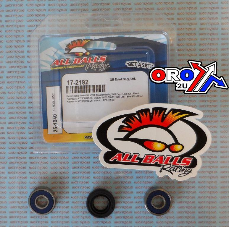 WHEEL BEARING KIT FRONT & REAR 78-06 KAW/SUZ KDX/JR50, ALLBALLS 25-1040 DIRT