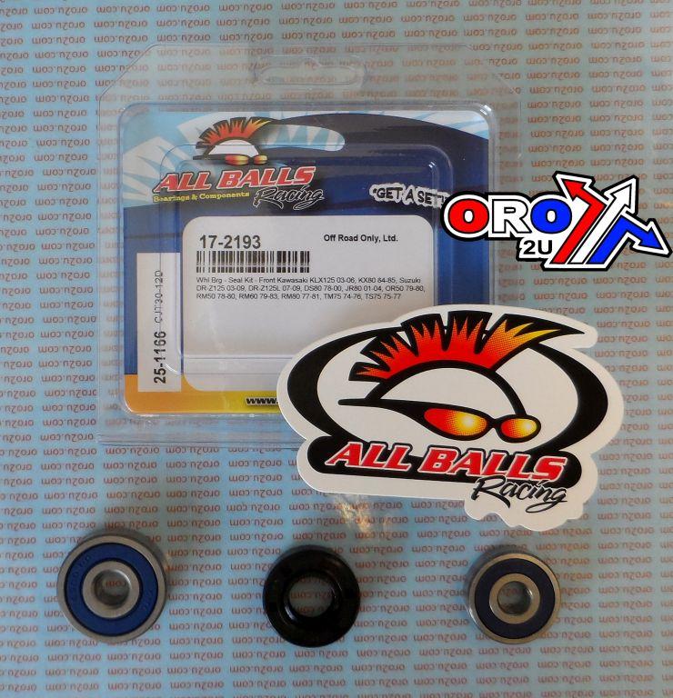 WHEEL BEARING KIT FRONT 74-21 KAW/SUZ 50-125, ALLBALLS 25-1166 DIRT/ROAD