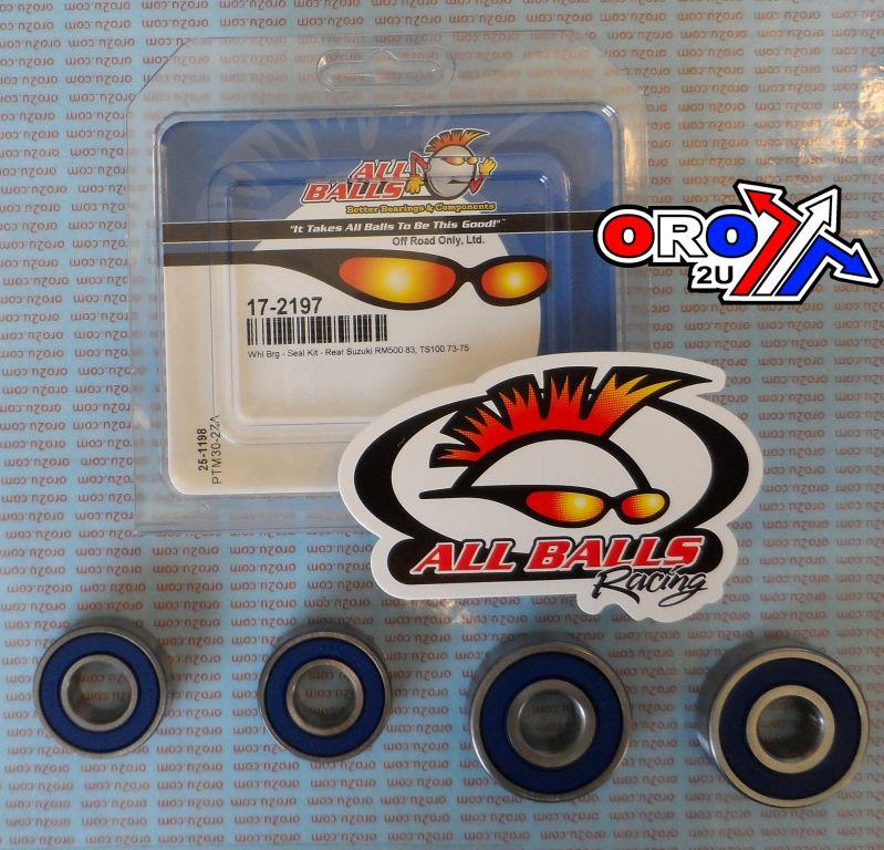 WHEEL BEARING KIT REAR 73-83 SUZ RM500/TS100, ALLBALLS 25-1198 DIRT
