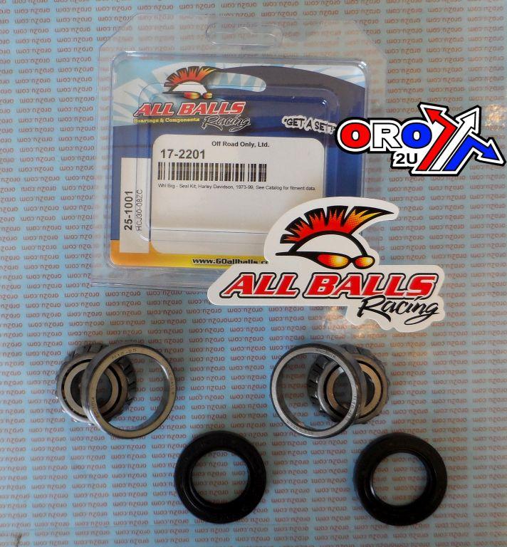 WHEEL BEARING KIT FRONT 74-99 HARLEY DAVIDSON, ALLBALLS 25-1001 ROAD