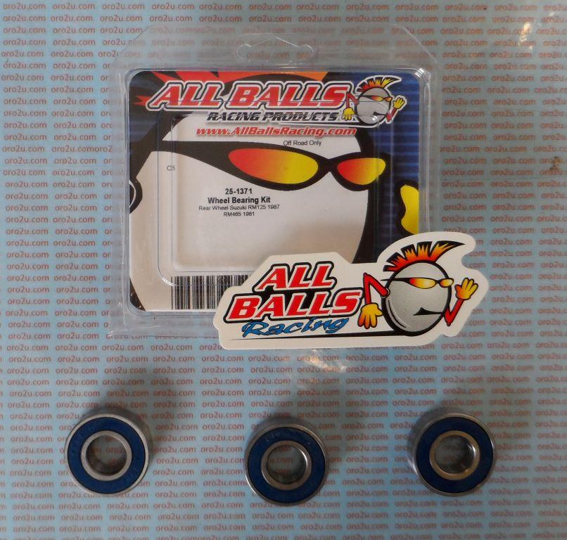 WHEEL BEARING KIT FRONT & REAR 87-13 COB CX65/SUZ RM125, ALLBALLS 25-1371 DIRT