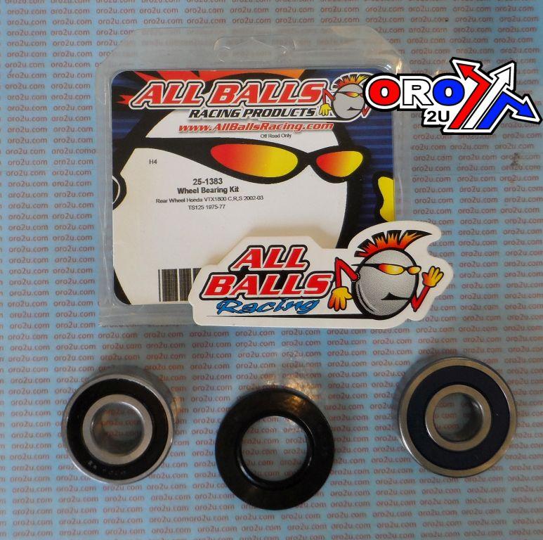 WHEEL BEARING KIT REAR 75-09 HON VTX1300/1800/SUZ TS125, ALLBALLS 25-1383 ROAD