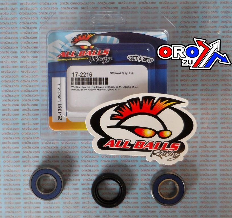 WHEEL BEARING KIT FRONT 89-20 DR/DRZ 250-650/RMX250, ALLBALLS 25-1051 DIRT