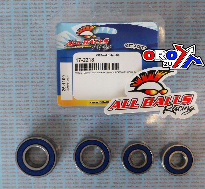 WHEEL BEARING KIT REAR 80-85 SUZ250/400/SP600, ALLBALLS 25-1100 DIRT/ROAD