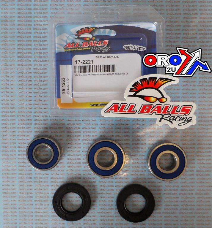 WHEEL BEARING KIT REAR 88-99 SUZ RM/RMX 250, ALLBALLS 25-1262 DIRT