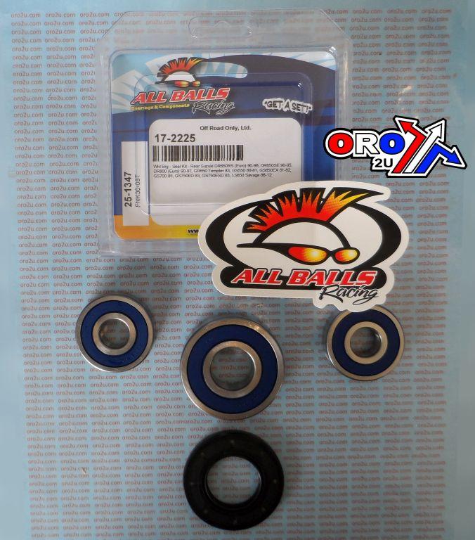 WHEEL BEARING KIT REAR 79-19 SUZ DR/GR/GS/LS, ALLBALLS 25-1347 DIRT/ROAD