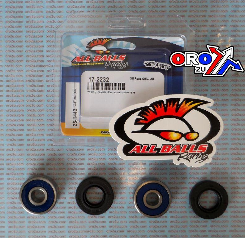 WHEEL BEARING KIT REAR 73-75 YAM GT80, ALLBALLS 25-1442 DIRT