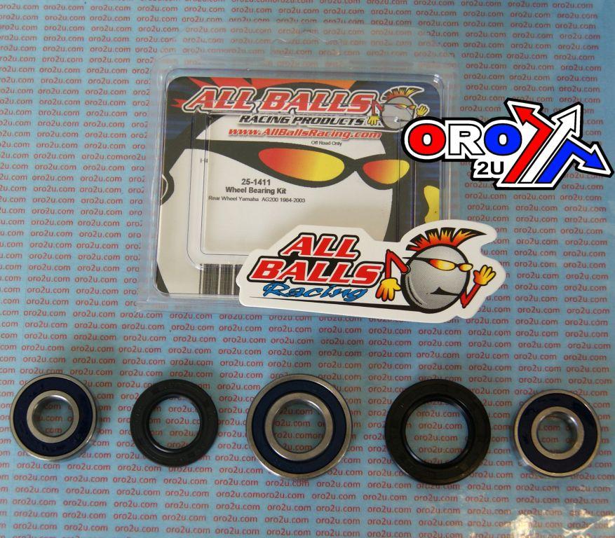 WHEEL BEARING KIT REAR 74-14 YAM AG/DT/FZ/MX/YZF, ALLBALLS 25-1411 DIRT/ROAD