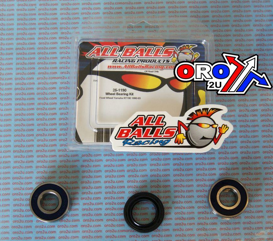 WHEEL BEARING KIT FRONT 77-93 KAW KZ200/YAM RT180, ALLBALLS 25-1190 DIRT/ROAD