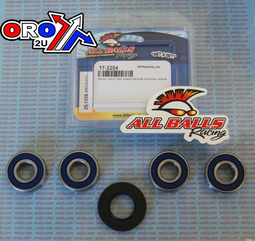 WHEEL BEARING KIT REAR 80-86 YAM IT200/YZ125/250, ALLBALLS 25-1228 DIRT