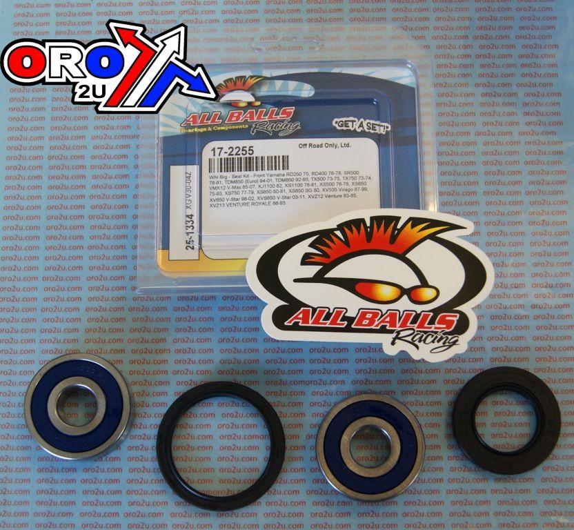 WHEEL BEARING KIT FRONT 73-17 YAM RD/SR/TDM/TX/VMX/XS/XV, ALLBALLS 25-1334 ROAD
