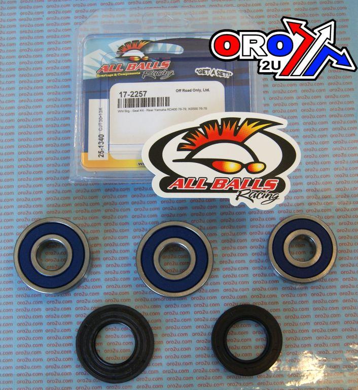 WHEEL BEARING KIT REAR 76-78 YAM RD400/XS500, ALLBALLS 25-1340 ROAD