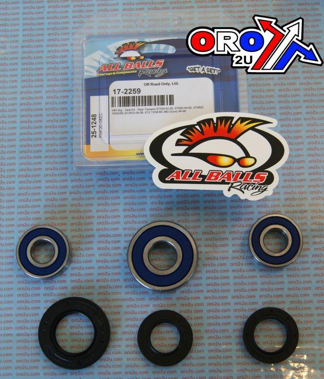WHEEL BEARING KIT REAR 82-09 YAM XT/XTZ 550-660, ALLBALLS 25-1248 ROAD
