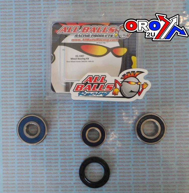WHEEL BEARING KIT REAR 85-16 HON CMX250/VT125, ALLBALLS 25-1087 ROAD