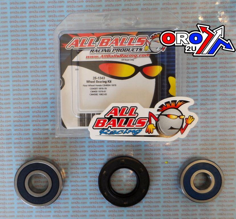 WHEEL BEARING KIT REAR 78-83 HON CB/CM 400/450, ALLBALLS 25-1343 ROAD