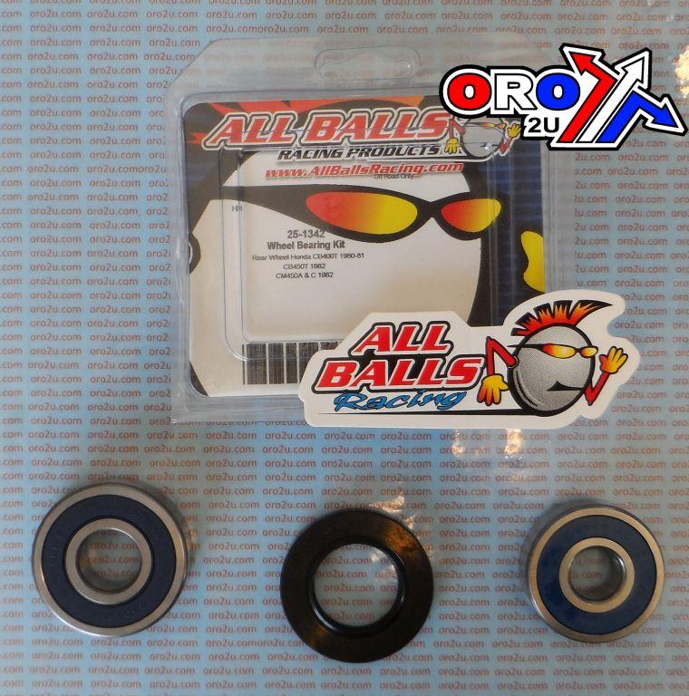 WHEEL BEARING KIT REAR 80-82 HONDA CB400/CM450, ALLBALLS 25-1342 ROAD