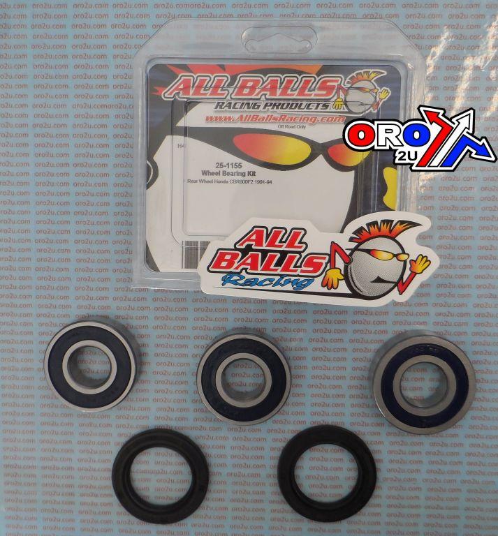 WHEEL BEARING KIT REAR 91-94 HON CBR600F2, ALLBALLS 25-1155 ROAD