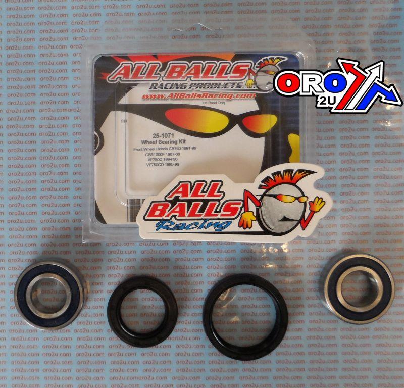 WHEEL BEARING KIT FRONT 88-91 HON NTV600, ALLBALLS 25-1071 ROAD