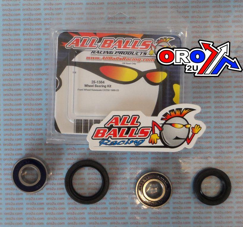 WHEEL BEARING KIT FRONT 83-07 KAW EL/ER/EX 250-500, ALLBALLS 25-1384 ROAD