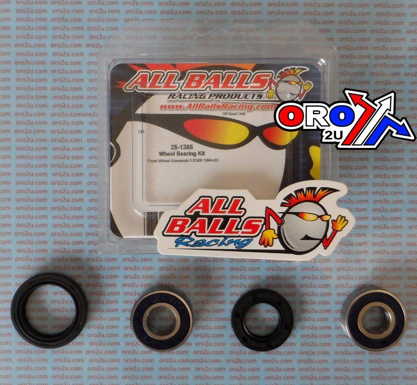 WHEEL BEARING KIT FRONT 94-09 KAW EX500/ELIMINATOR 600, ALLBALLS 25-1385 ROAD