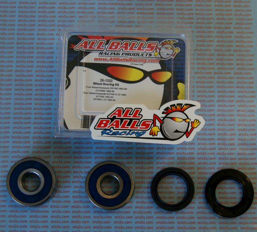 WHEEL BEARING KIT FRONT & REAR 82-90 KAW ZN/KZ/ZX, ALLBALLS 25-1332 ROAD