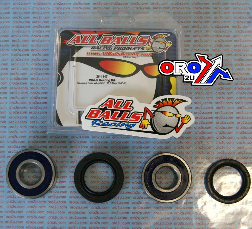 WHEEL BEARING KIT FRONT 90-93 KAW ZX1100C NINJA ZX11, ALLBALLS 25-1253 ROAD