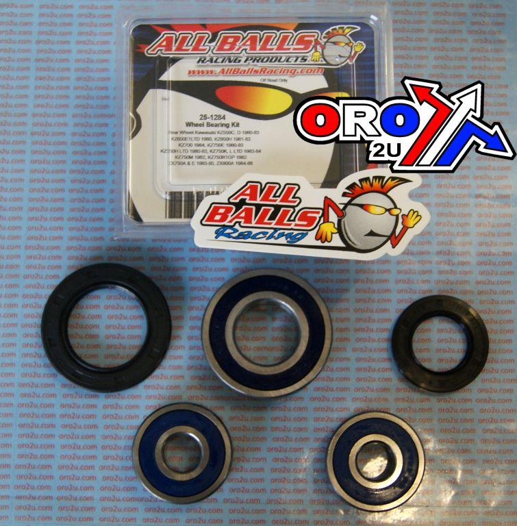 WHEEL BEARING KIT REAR 80-93 KAW KZ/ZX 550-900, ALLBALLS 25-1284 ROAD