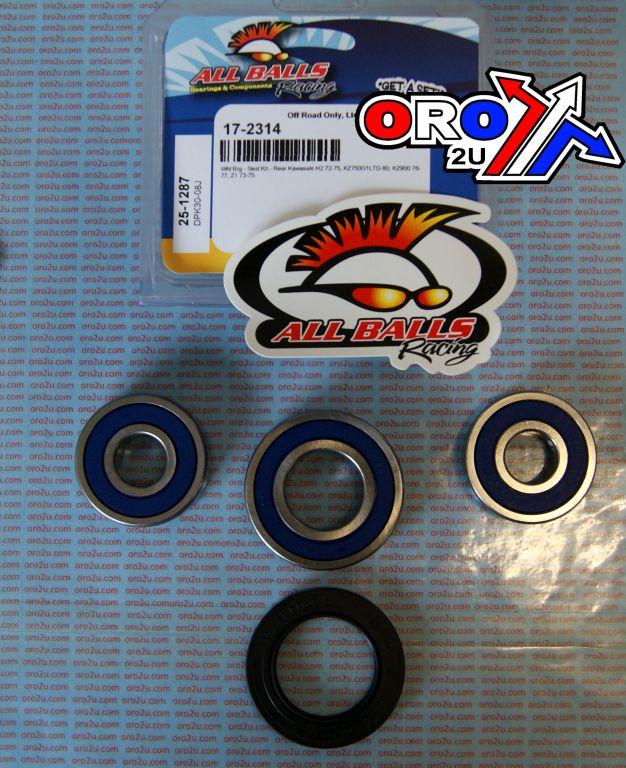 WHEEL BEARING KIT REAR 72-80 KAW K2/Z1/KZ750/900, ALLBALLS 25-1287 ROAD