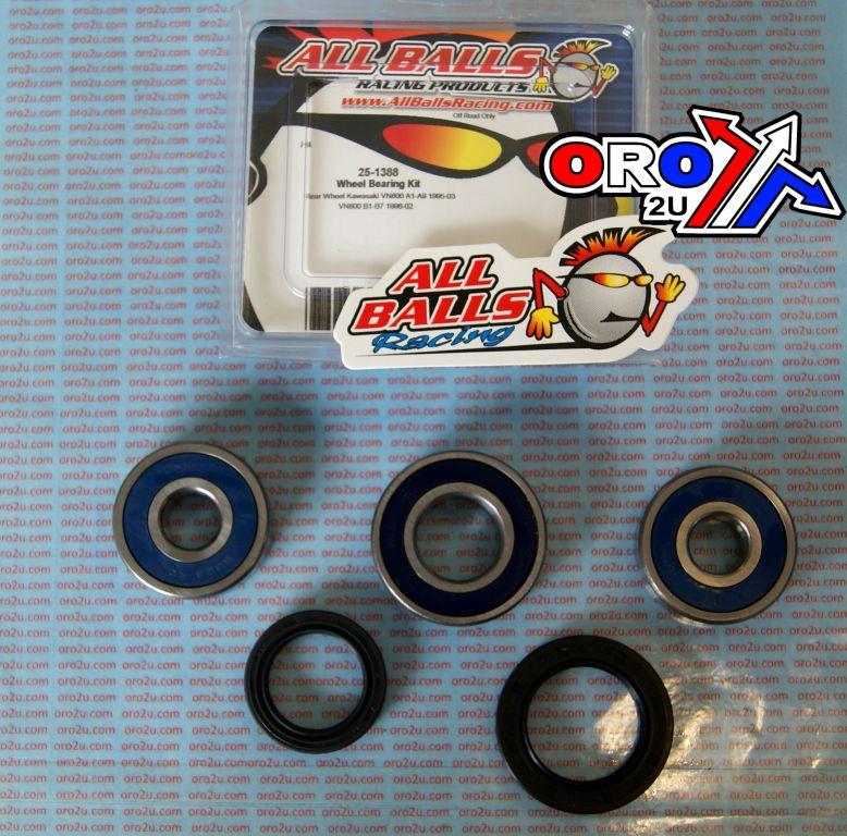 WHEEL BEARING KIT REAR 95-05 KAW VN800 VULCAN, ALLBALLS 25-1388 ROAD