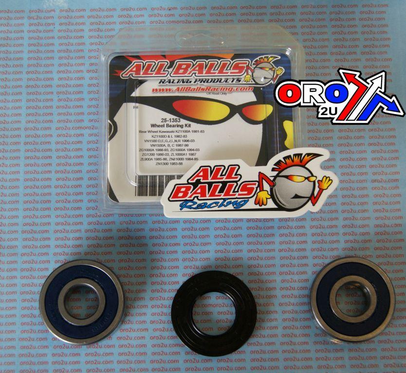 WHEEL BEARING KIT REAR 81-22 SUZ VZ/KAW KZ/VN/ZG/ZL/ZN, ALLBALLS 25-1353 ROAD