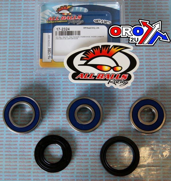 WHEEL BEARING KIT REAR 01-05 KAW VN2000/ZRX/ZZR 1200, ALLBALLS 25-1390 ROAD