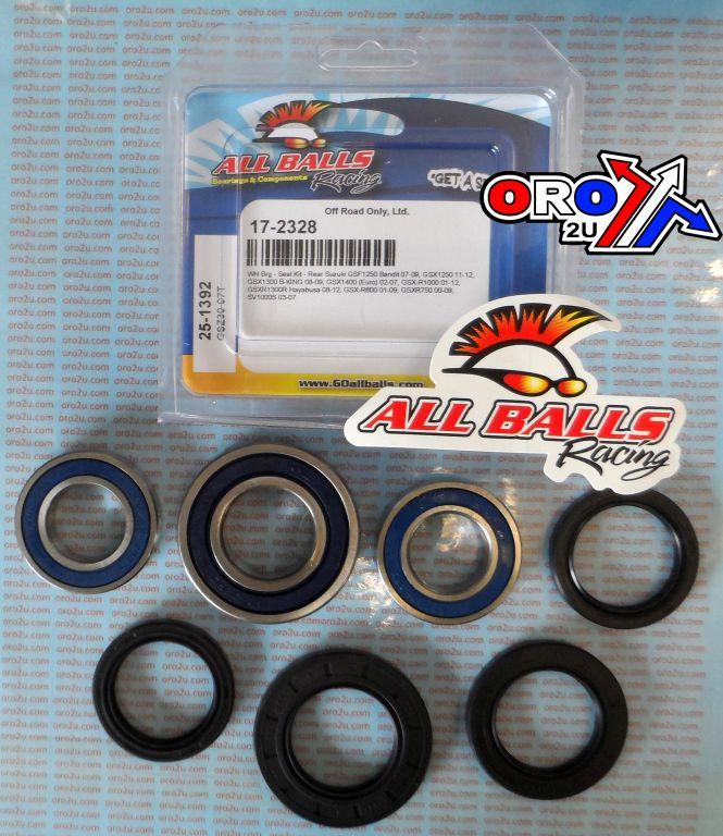 WHEEL BEARING KIT REAR 00-21 SUZ DL/GSF/GSX/GSXR/GSXS/SV, ALLBALLS 25-1392 ROAD