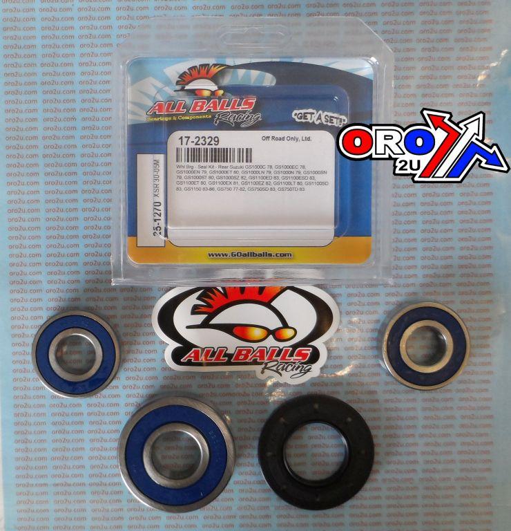 WHEEL BEARING KIT REAR 77-86 SUZ GS 750-1150, ALLBALLS 25-1270 ROAD