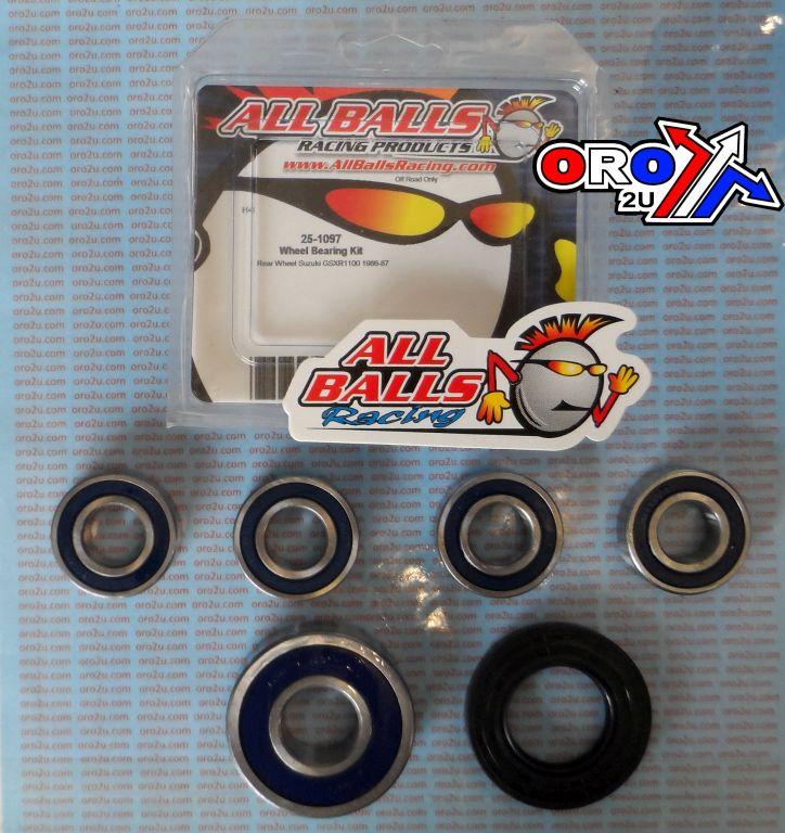WHEEL BEARING KIT REAR 86-87 SUZ GSXR1100, ALLBALLS 25-1097 ROAD