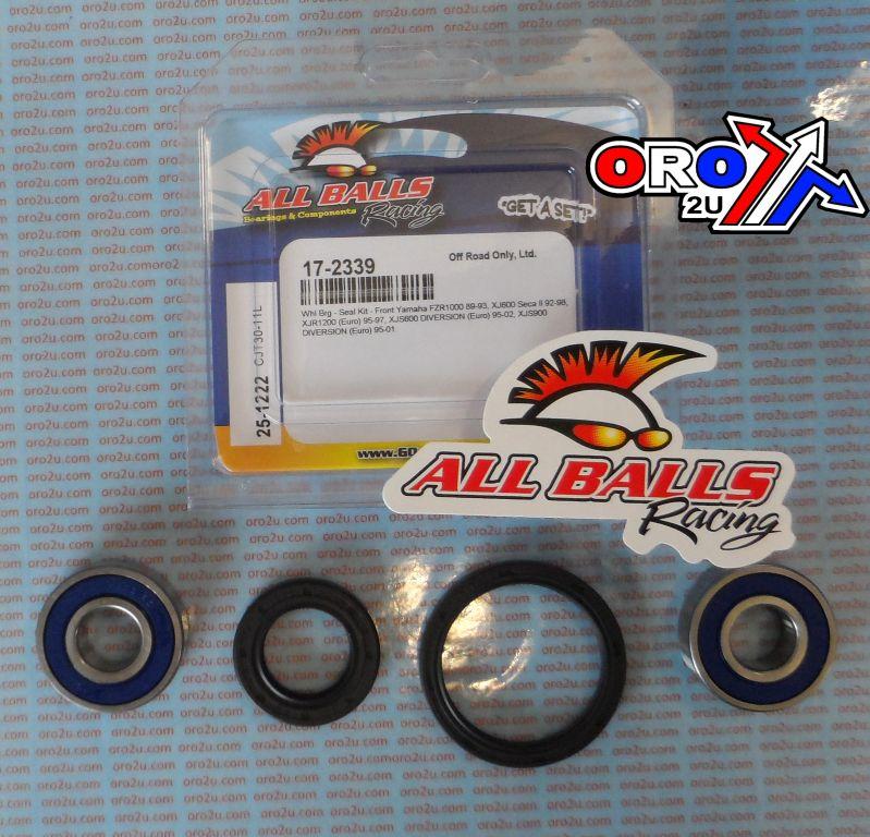 WHEEL BEARING KIT FRONT 89-02 YAM FZR/XJ 600-1200, ALLBALLS 25-1222 ROAD