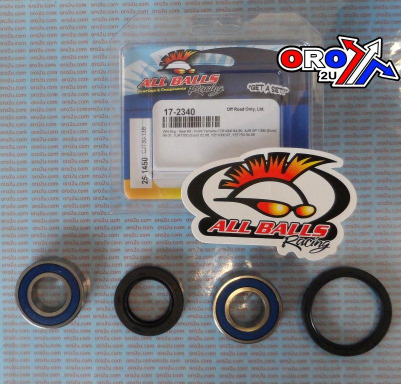 WHEEL BEARING KIT FRONT 93-20 YAM FZR/VMX/XJR/YZF, ALLBALLS 25-1450 ROAD