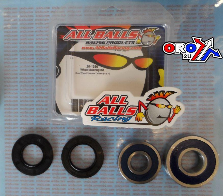WHEEL BEARING KIT REAR 73-75 YAM TX500, ALLBALLS 25-1356 ROAD