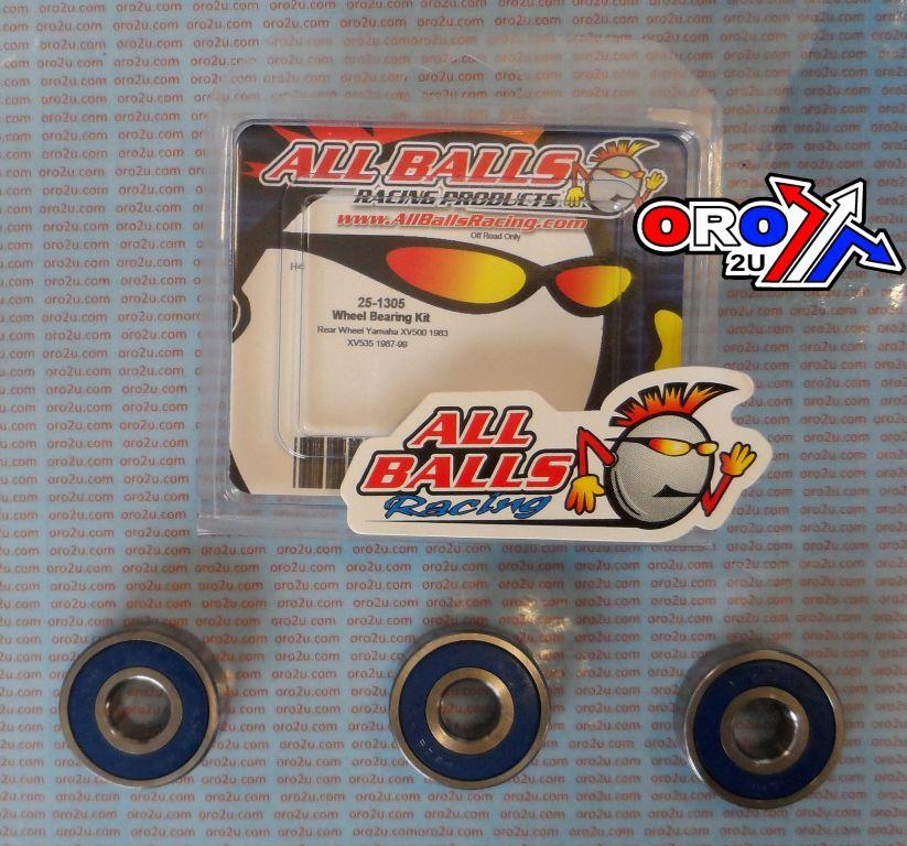 WHEEL BEARING KIT REAR 1983 YAM XV500 VIRAGO, ALLBALLS 25-1305 ROAD