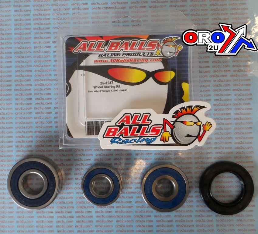 WHEEL BEARING KIT REAR 86-90 YAM YX600 RADIAN, ALLBALLS 25-1247 ROAD