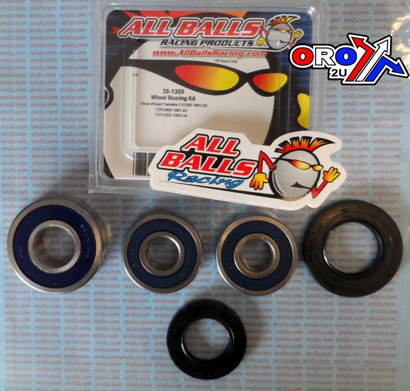 WHEEL BEARING KIT REAR 91-01 YAM FJ/FZR/GTS/XJR, ALLBALLS 25-1359 ROAD