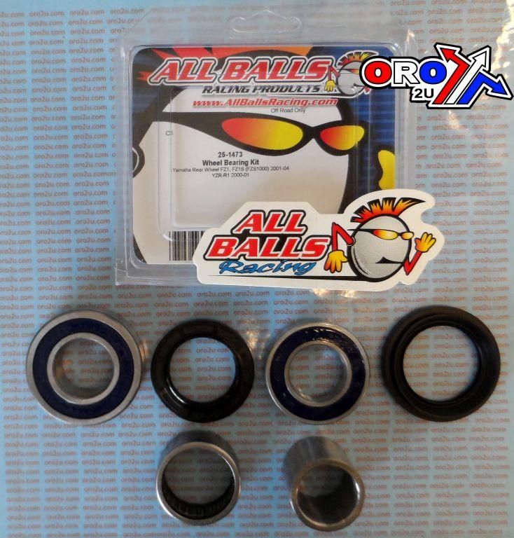 WHEEL BEARING KIT REAR 01-06 YAMAHA FZ1/FZS/XJR/YZF-R1, ALLBALLS 25-1473 ROAD